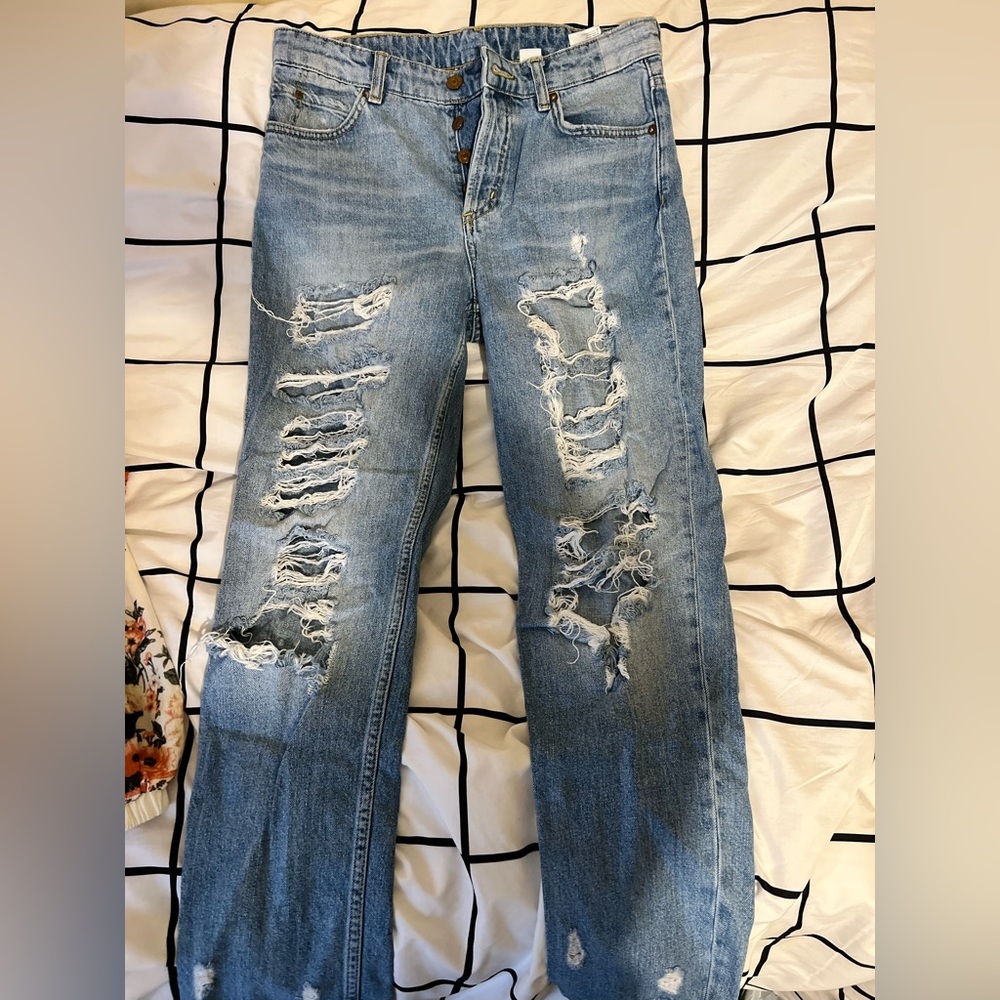 Ripped mom jeans